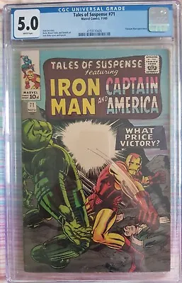 Buy Tales Of Suspense #71 Silver Age Marvel Comics CGC White Pages • 80£