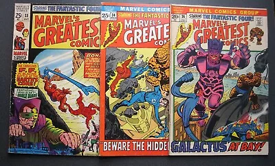 Buy MARVEL'S GREATEST COMICS  Lot Of 3 Comics 23 34 36 Fantastic Four 1969-1972 • 22.52£