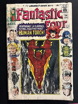 Buy Fantastic Four #54 Low Grade 3rd Appearance Black Panther Evil Eye Marvel 1966 • 11.06£