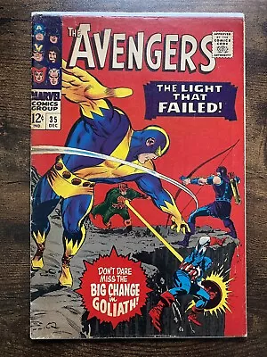 Buy Marvel Comics Avengers #35 1966 Vol 1 GD Cents 2nd Living Laser Lee Heck • 14.99£