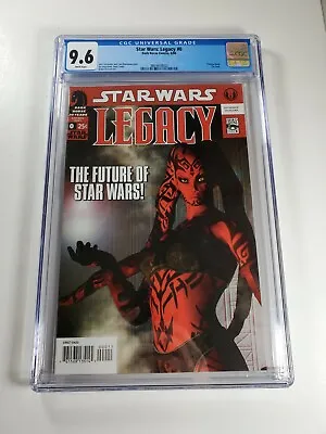 Buy Dark Horse Comics Star Wars Legacy #0 CGC Graded 9.6 1st Dark Talon Cover App. • 126.55£