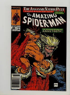 Buy Amazing Spider-Man 324 VF/NM Newsstand McFarlane Sabretooth Cover 1989 • 15.82£