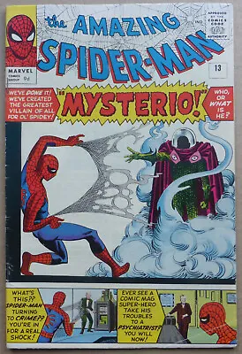 Buy THE AMAZING SPIDER-MAN #13, CLASSIC SILVER AGE & 1st APPEARANCE OF 'MYSTERIO'. • 2,495£