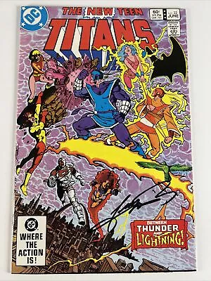 Buy New Teen Titans #32 (1983) 1st App Thunder & Lightining | Signed By George Perez • 19.28£