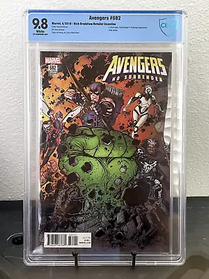 Buy Avengers #682 - Marvel 2018 CBCS 9.8 NM/MT WP - 1st Immortal Hulk 1:25 Bradshaw • 118.58£