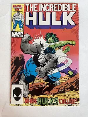 Buy Incredible Hulk #326 (1986) KEY ISSUE: Green Hulk Vs. Grey Hulk • 7.21£