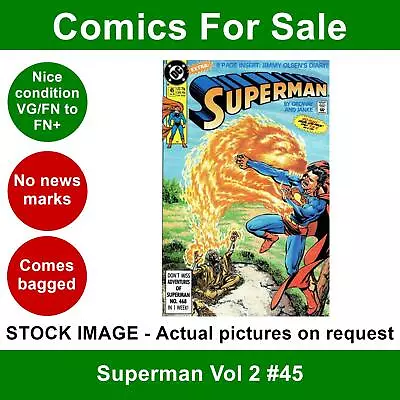 Buy DC Superman Vol 2 #45 Comic - VG/FN+ 01 July 1990 • 3.99£