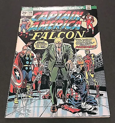 Buy Captain America #176, Aug '74, MVS, Key, 1st Falcon, Very Fine-, 2 Free Comics! • 13.47£