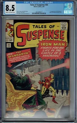 Buy Cgc 8.5 Tales Of Suspense #50 1st Appearance The Mandarin Cr/ow Pgs Iron Man  • 3,177.75£