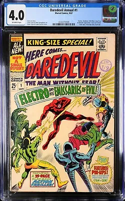 Buy Daredevil Annual #1 1967 CGC 4.0 OW/W Electro Emissaries Of Evil 4330272009 • 146£