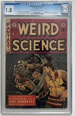 Buy Weird Science 19 CGC 1.8 EC Comics SOTI 1953 Wally Wood Cover • 255.42£