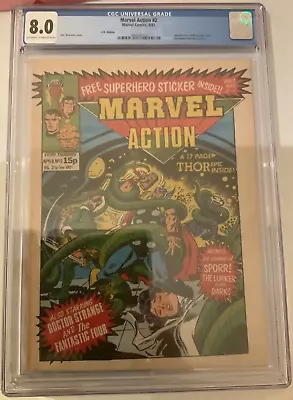 Buy Only 1 In The World Marvel Action Comic #2 Cgc 8.0  Free Gift Included 1981 Uk • 95£
