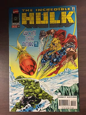 Buy Incredible Hulk 440 Marvel Comic 1996 NM - Avengers Ghosts Of Future 5 (k) • 5.14£