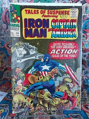 Buy Tales Of Suspense #86 FN+ Marvel 1967 Captain America, Iron Man Manderin • 18.95£