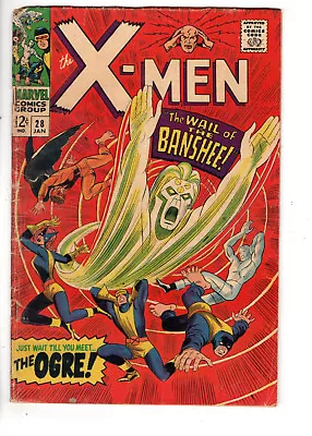 Buy X-men #28 (1967) - Grade 3.0 - 1st Appearance Of Banshee - Roy Thomas! • 79.67£
