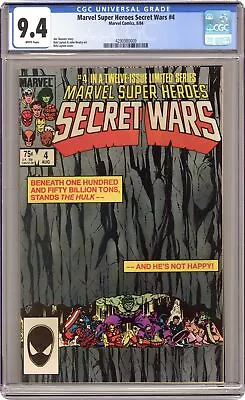 Buy Marvel Super Heroes Secret Wars #4D CGC 9.4 1984 4290980009 • 55.97£