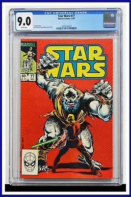 Buy Star Wars #77 CGC Graded 9.0 Marvel November 1983 White Pages Comic Book. • 90.24£