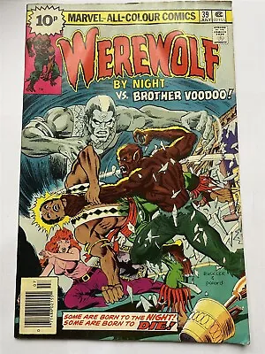 Buy WEREWOLF BY NIGHT #39 Marvel Comics UK Price 1976 VG Water Ripple • 5.95£