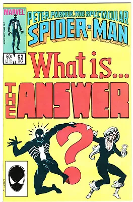 Buy Spectacular Spider-Man #92 VF/NM 1984 Marvel Comics Black Suit Cat Cover App MCU • 4.79£