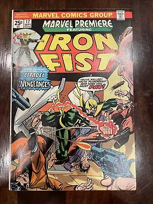 Buy Marvel Premiere #17 FN+/VF- Marvel 1974, 3rd Iron Fist, Roy Thomas, Larry Hama • 10.44£