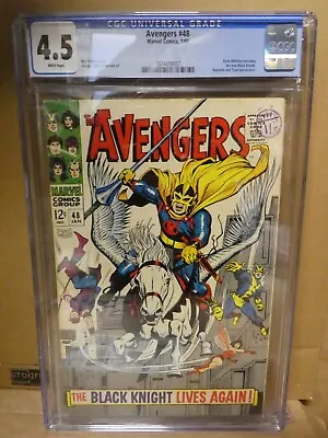 Buy Marvel Comics Avengers 48 Dane Whitman Black Knight CGC 4.5 • 379.99£