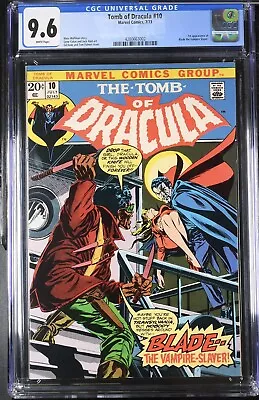 Buy Tomb Of Dracula #10 (1973) CGC 9.6 White Pages - 1st Blade The Vampire Slayer! • 8,301.37£
