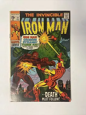 Buy THE INVINCIBLE IRON MAN #22 1970 Great Looking Beautiful Book. Please See Photos • 19.98£