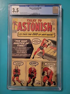 Buy Tales To Astonish #43 CGC 3.5 VG- 1963 Stan Lee Kirby Heck Ditko Ant Man • 112.34£