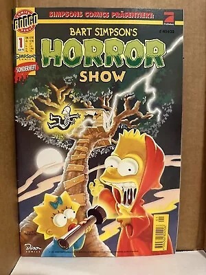 Buy Bart Simpson's Treehouse Of Horror #1 NM HTF Unique German “horror Show” • 74.96£