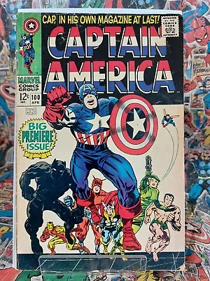 Buy Captain America #100 VG- Marvel 1st SA Own Title • 184.95£