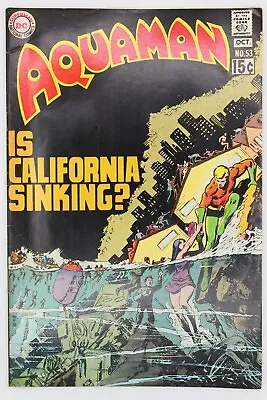 Buy Aquaman #53 Is California Sinking Bronze Age DC Comics 1970 • 34.86£
