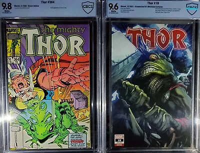 Buy THOR #364 CBCS 9.8, THOR # 18 CBCS 9.6 LOT (not CGC) First Appearance Of THROG! • 122.54£