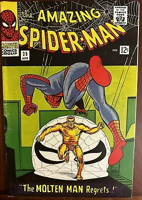 Buy Amazing Spider-Man #35 1966  VF/VF+  2nd Molten Man  Key  Ditko Art  MCU • 118.49£