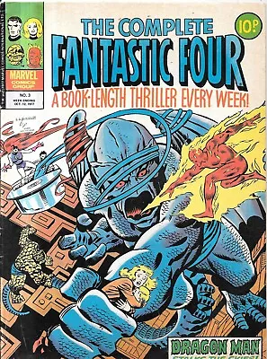 Buy Vintage Marvel Complete Fantastic Four Comic No 3 Oct 12th 1977 • 0.99£