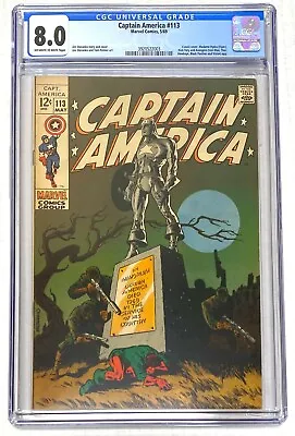 Buy #113 Captain America 5/1969	(8.0) CGC Slabbed Comic • 237.90£