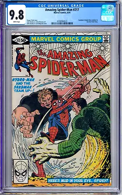 Buy Amazing Spider-Man 217 CGC Graded  9.8 NM/MT White Marvel Comics 1981 • 106.65£