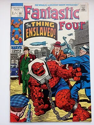 Buy FANTASTIC FOUR #91 (Lee/Kirby) Marvel Comics 1969 FN+  • 26£