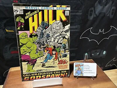 Buy THE INCREDIBLE HULK #145/ Marvel Comics, 1971/ Origin Of Hulk Retold/ Godspawn! • 11.19£