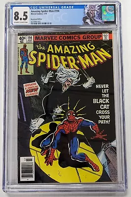 Buy Amazing Spider-Man #194 CGC 8.5 1st Appearance Black Cat Custom Label Newstand • 237.14£