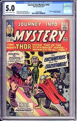 Buy JOURNEY Into MYSTERY #103 CGC 5.0 Vg/fn * Thor * 1st ENCHANTRESS * April 1964 • 337.60£
