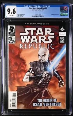 Buy 2003 Dark Horse Star Wars: Republic 60 Ventress Origin - WHITE Pages CGC 9.6 • 57.37£