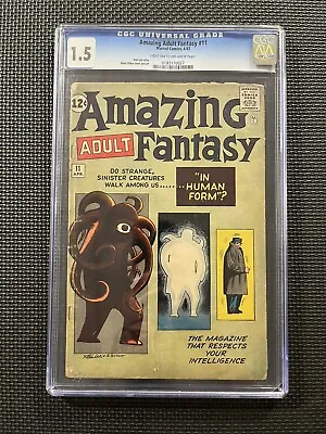 Buy Amazing Adult Fantasy #11 CGC 1.5 1962 Ditko Cover ,Stan Lee Story • 153.73£