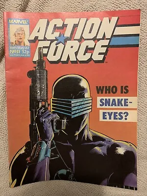 Buy Action Force # 11 May 16th 1987 Marvel UK Weekly Comic Good Condition • 2.99£