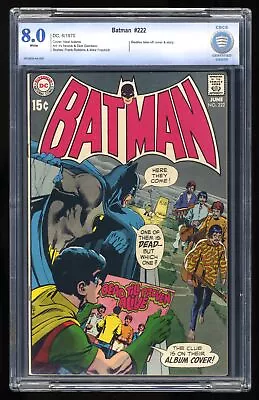 Buy Batman #222 CBCS VF 8.0 White Pages Beatles Cover! Neal Adams Art!! DC Comics • 350.99£