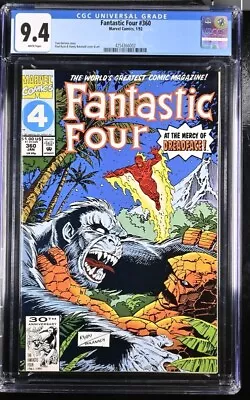 Buy Marvel Comics- Fantastic Four-# 360- Dreadface-1992-Vol. 1- CGC 9.4 WP Near Mint • 31.60£