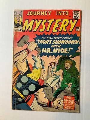 Buy Journey Into Mystery Thor #100 1964 Silver Age 2nd App. Mr. Hyde G-VG+ • 42.75£