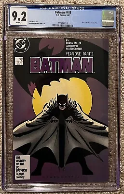 Buy BATMAN #405 CGC 9.2 White Pages 🔥 Year One 🔥 1987 Frank Miller • 39.68£