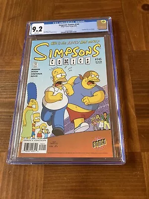 Buy Simpsons Comics 145 CGC 9.2 White Pages (Superman 199 Homage Cover!!) • 73.53£