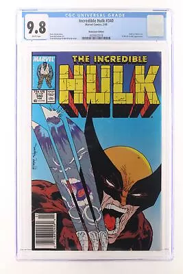 Buy Incredible Hulk #340 - Marvel Comics 1988 CGC 9.8 Hulk Vs. Wolverine NEWSSTAND • 3,942.90£