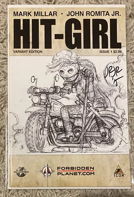Buy Hit-Girl #1 Forbidden Planet Exclusive Signed John Romita Jr Sketch Variant 2012 • 24.99£